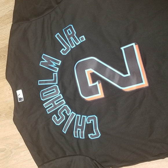 Jazz Chisholm Miami Marlins Stitched Mens L New - Picture 8 of 12